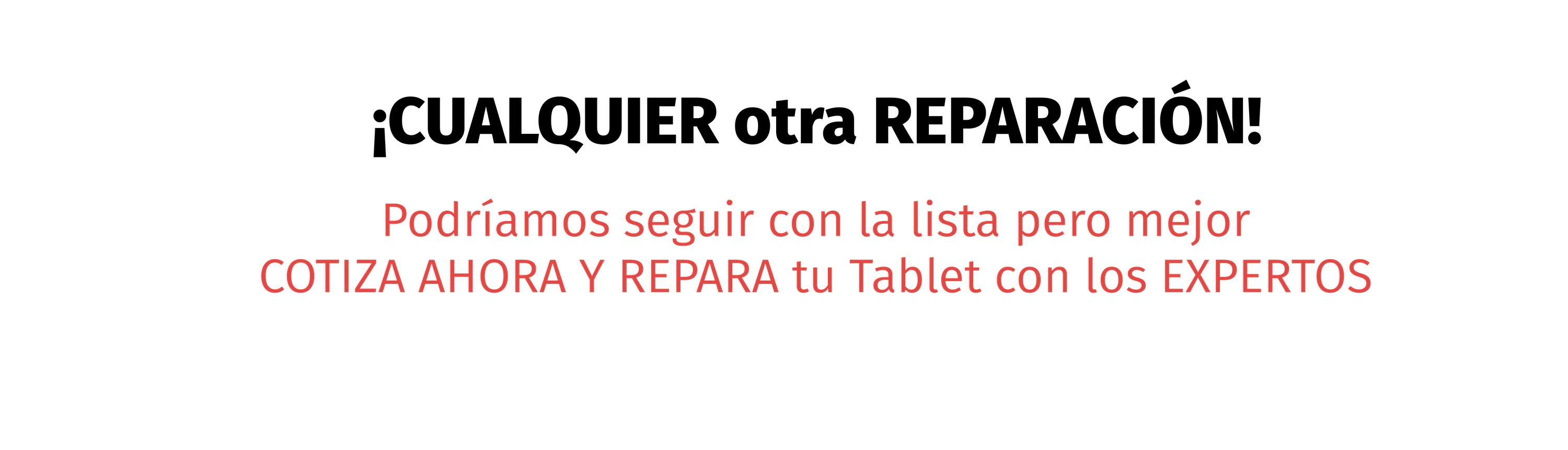 Reparacion de Tablets
