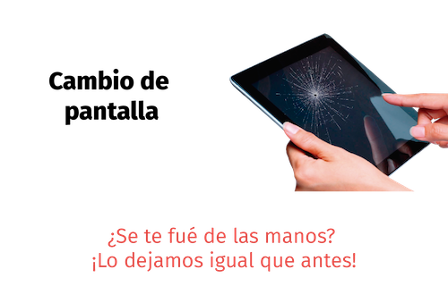 Cambiar pantalla Tablet